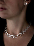 Nina B sterling silver open link necklace 45cm (British brand)