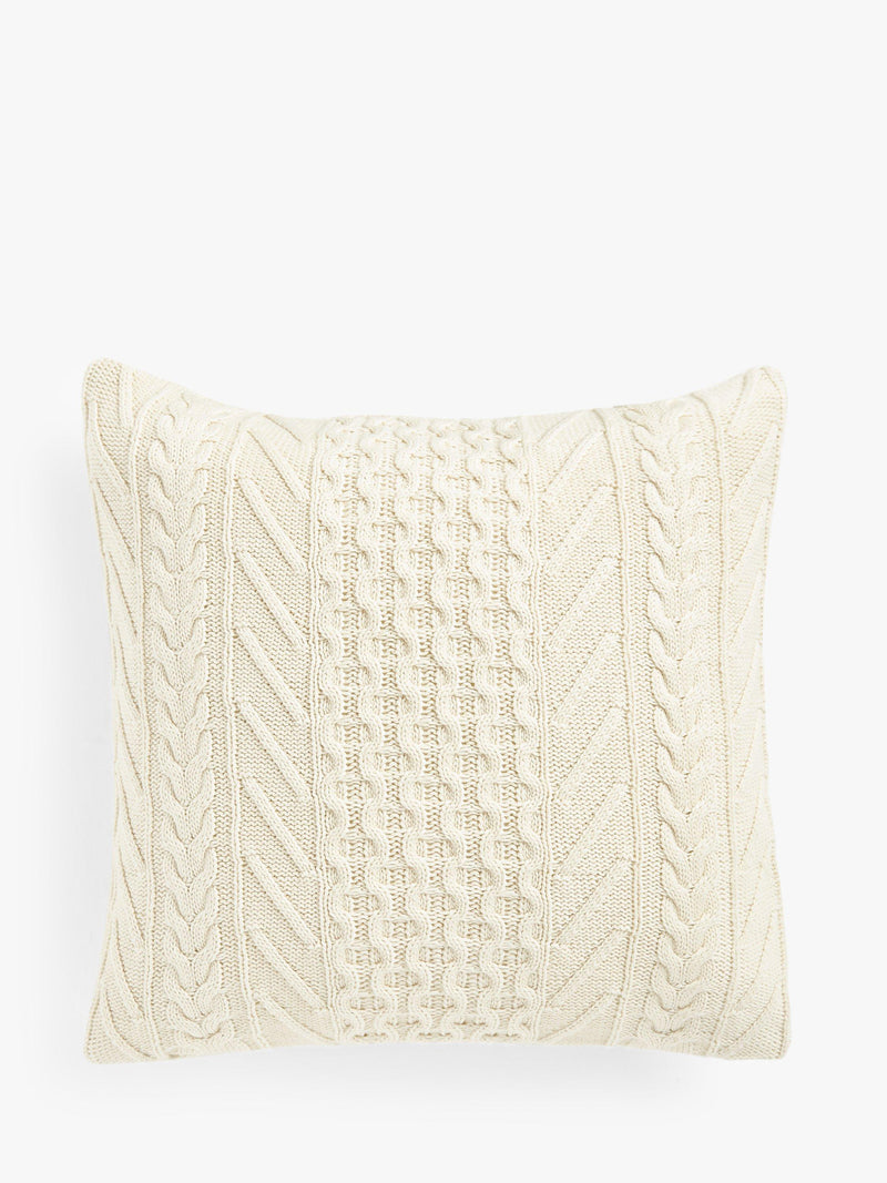 John Lewis organic cotton knit cushion in Marshmallow, UK version