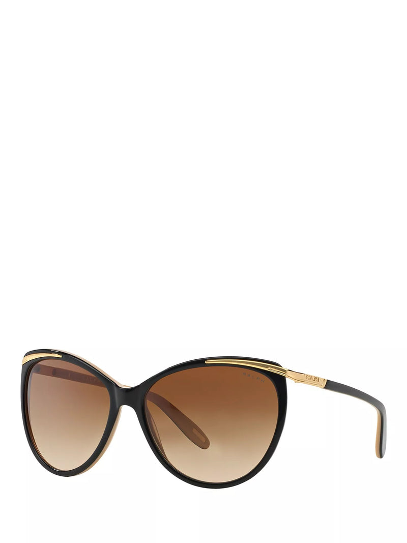 Ralph Lauren women's cat's eye sunglasses black gradient, imported from the UK