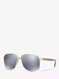 Versace square polarised sunglasses gold mirror grey, imported from the UK