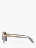Versace square polarised sunglasses gold mirror grey, imported from the UK