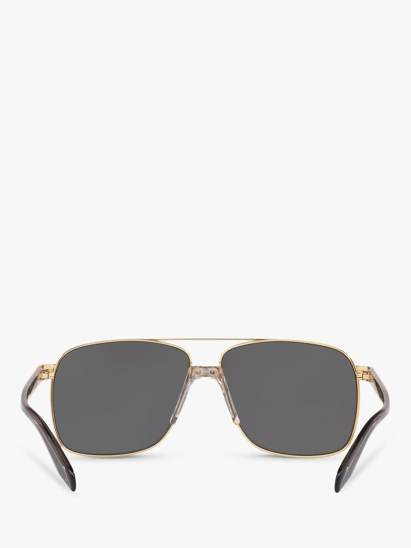 Versace square polarised sunglasses gold mirror grey, imported from the UK