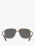 Versace square polarised sunglasses gold mirror grey, imported from the UK
