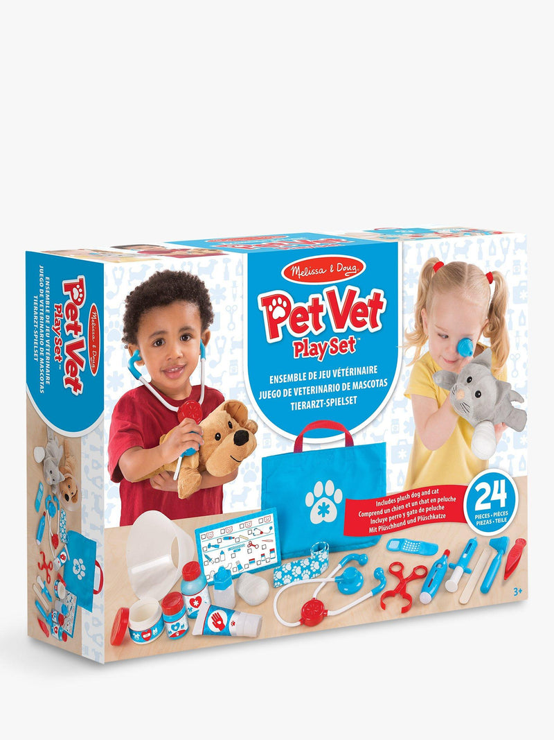 Melissa & Doug 24-piece Pet Vet Play Set (British brand)