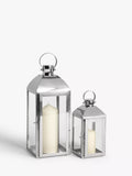Stainless Steel Lantern Candle Holders Set of 2