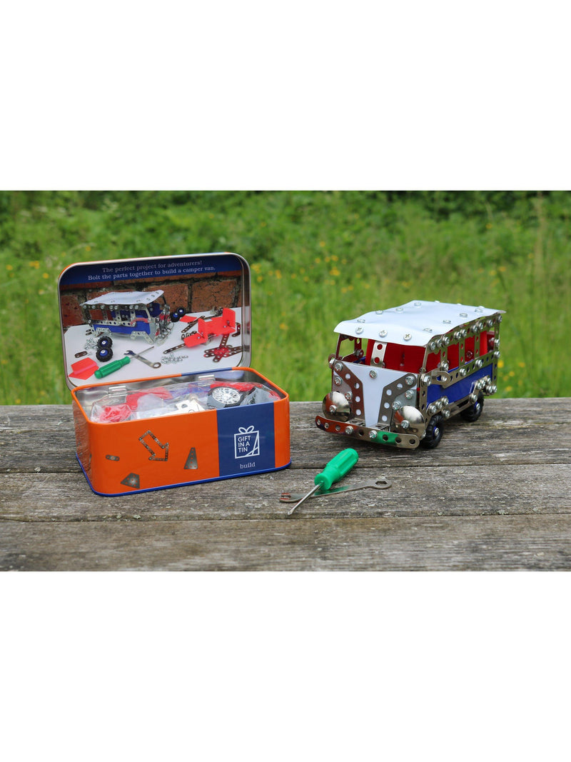 Apples to Pears camper van craft kit in tin, UK version