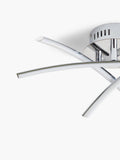 John Lewis Trinity LED semi flush ceiling light chrome 45cm, UK version