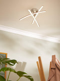 John Lewis Trinity LED semi flush ceiling light chrome 45cm, UK version