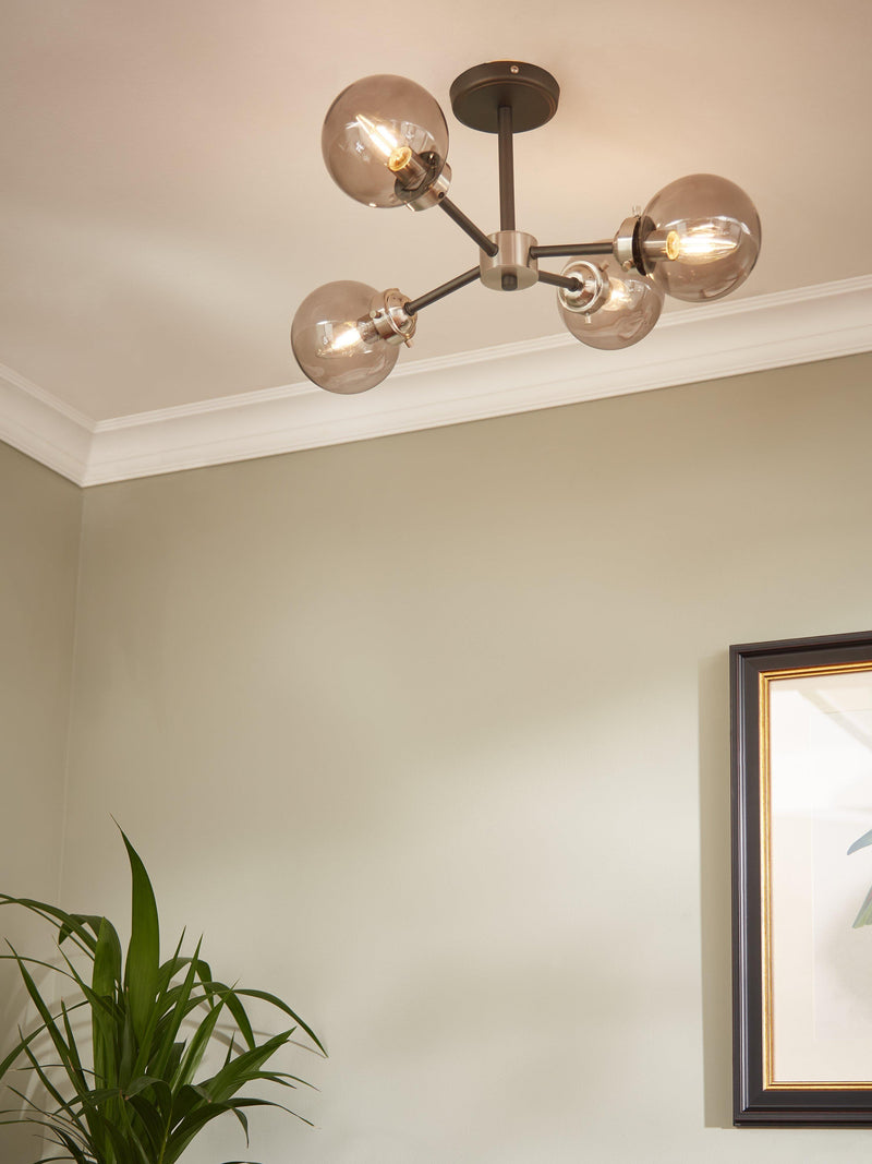 John Lewis Orb semi flush ceiling light, imported from the UK
