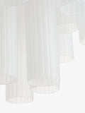 John Lewis Helix gold chandelier with frosted glass flutes (British brand)