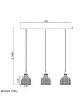 John Lewis Ezra 3-light pendant ceiling light (British brand)