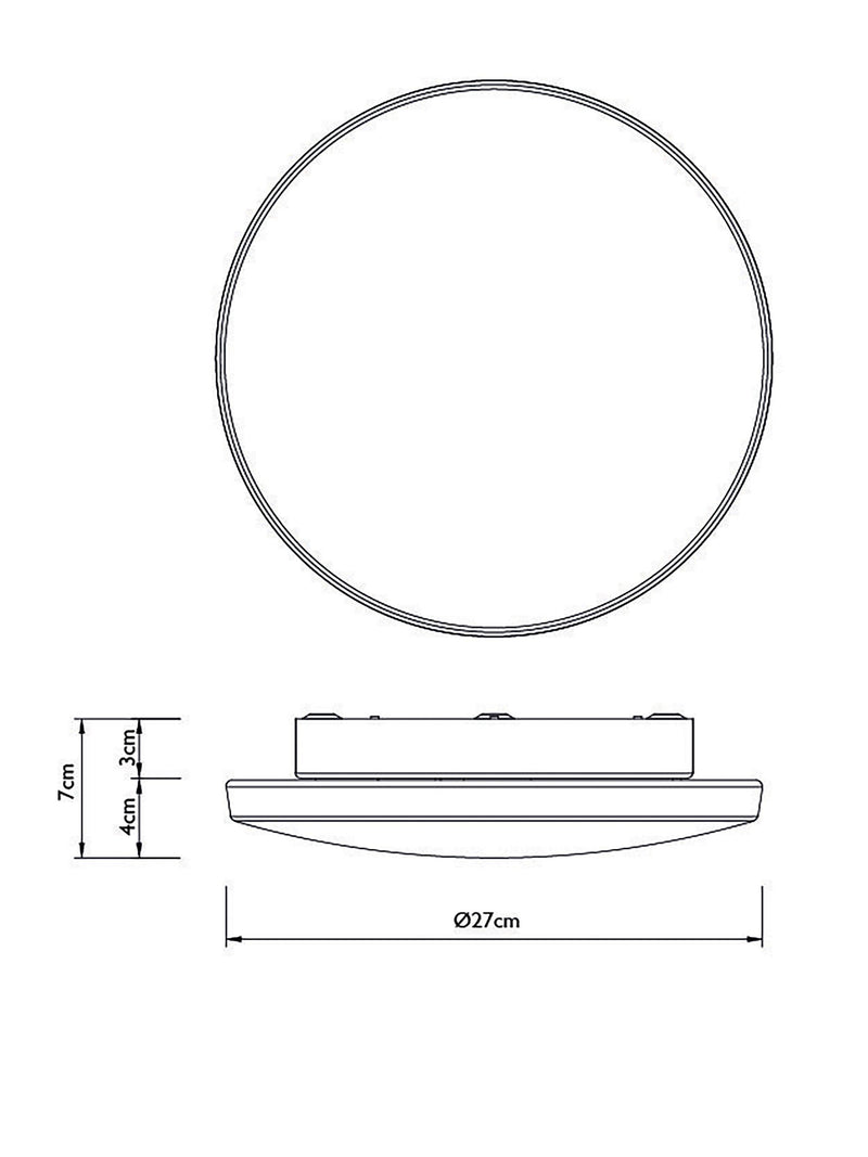 John Lewis Moonbeam LED bathroom ceiling light white flush - British product