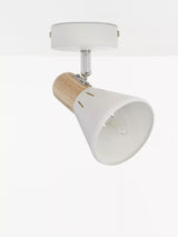 John Lewis John Lewis SES LED Single Spotlight, White/Wood- Buy online at McGrocer