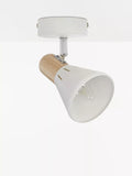 John Lewis SES LED single spotlight white wood - British product