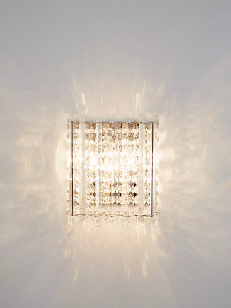 John Lewis Dazzle crystal mirrored wall light clear - British product