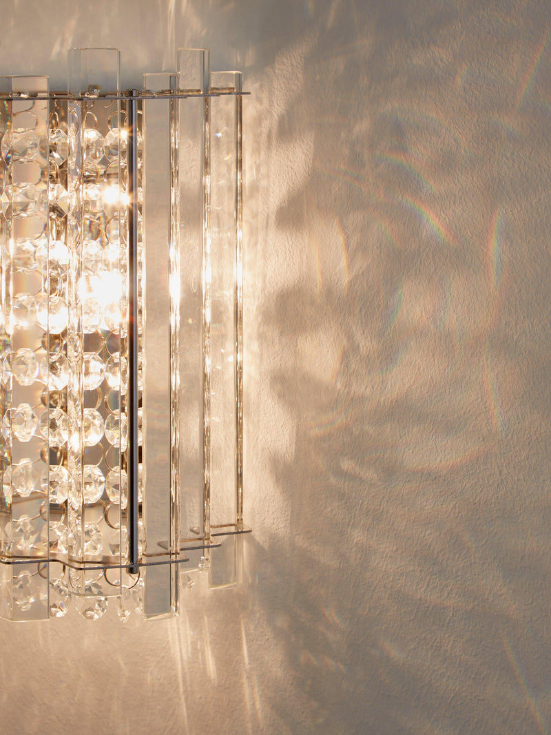 John Lewis Dazzle crystal mirrored wall light clear - British product