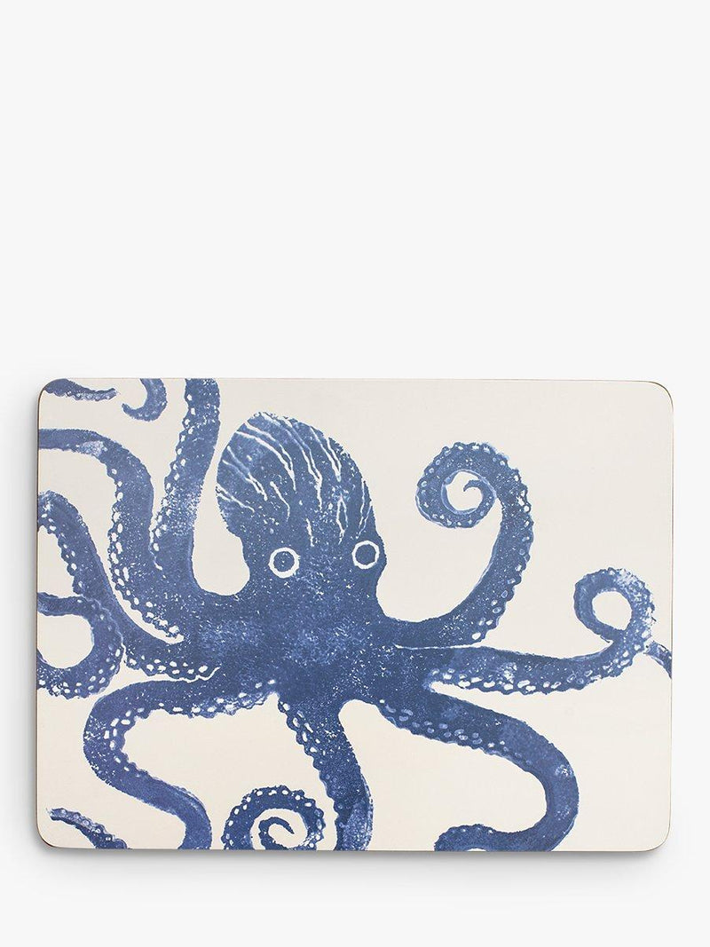 BlissHome cork-backed sealife placemats set of 4, imported from the UK