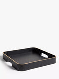 John Lewis square wood veneer tray black 35cm, UK version
