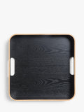 John Lewis square wood veneer tray black 35cm, UK version