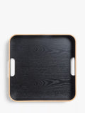 John Lewis square wood veneer tray black 35cm, UK version