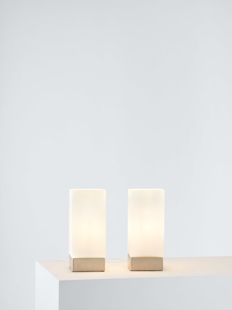 John Lewis Mitch touch lamps set of two silver - British product