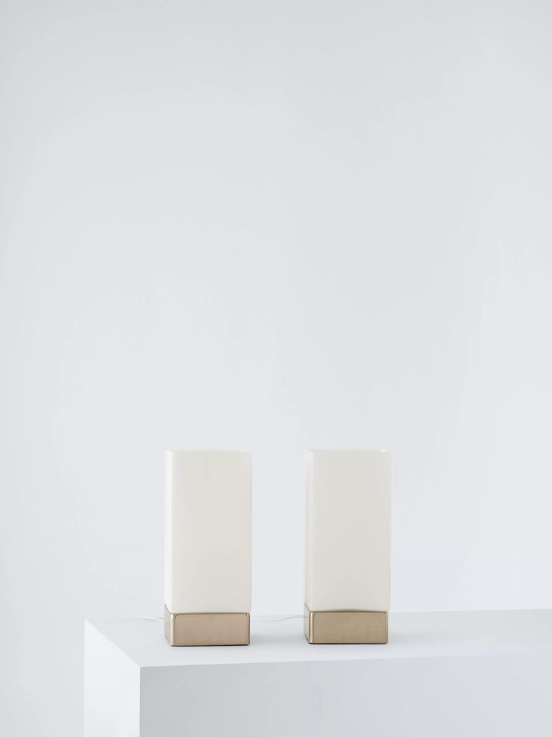 John Lewis Mitch touch lamps set of two silver - British product