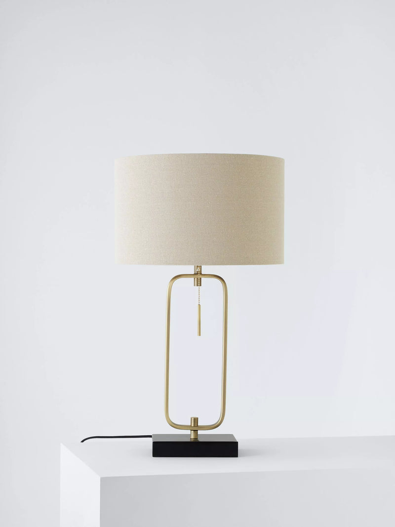 John Lewis Frame table lamp in black and brass finish, UK version