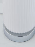 John Lewis Ridge opal glass touch lamps white set of two, imported from the UK