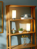 John Lewis Ridge opal glass touch lamps white set of two, imported from the UK