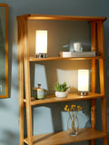 John Lewis Ridge opal glass touch lamps white set of two, imported from the UK