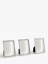 John Lewis John Lewis Mini Photo Frames Set of 3 2.5 x 3.5 inch (6.5 x 9cm) Silver- Buy online at McGrocer