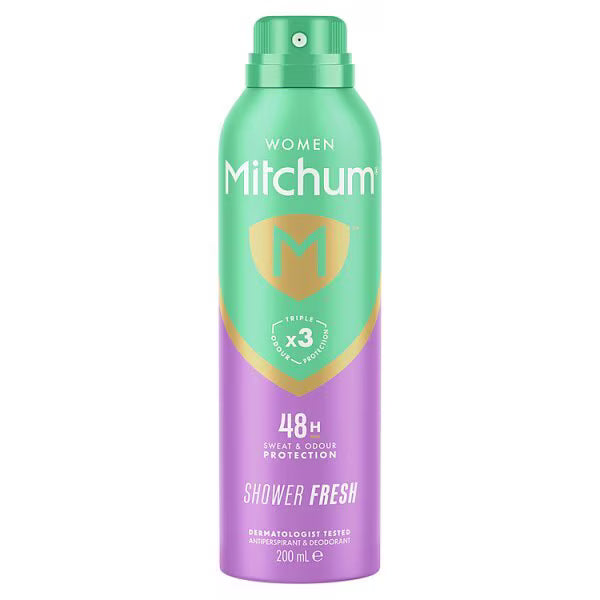 Mitchum Shower Fresh Anti-Perspirant Spray 200ml, imported from the UK