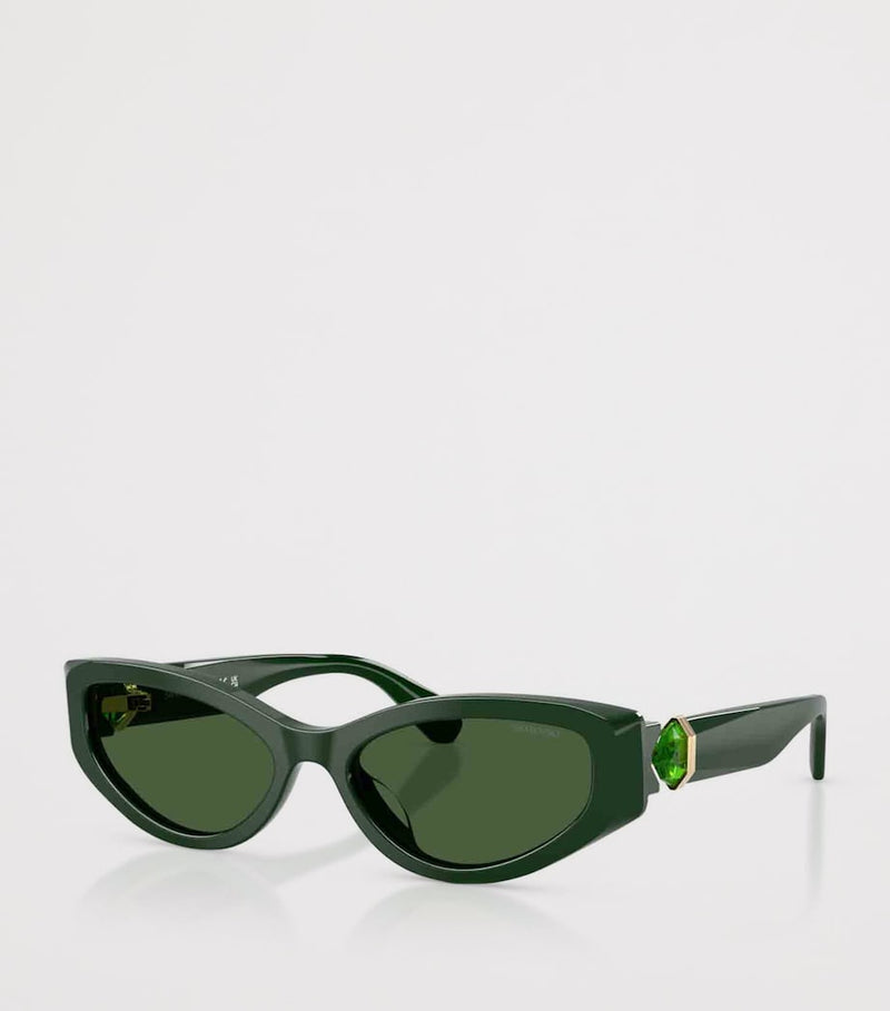 Swarovski cat eye sunglasses with crystal accents, UK version