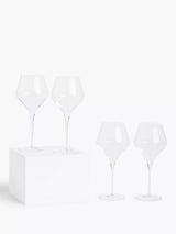 John Lewis John Lewis Connoisseur Medium Bodied Red Wine Glasses, Set of 4, 650ml, Clear- Buy online at McGrocer