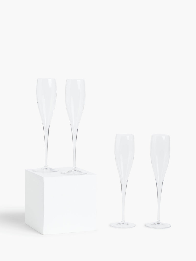 John Lewis clear sparkling wine flutes set of 4 175ml, UK version
