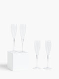 John Lewis clear sparkling wine flutes set of 4 175ml, UK version