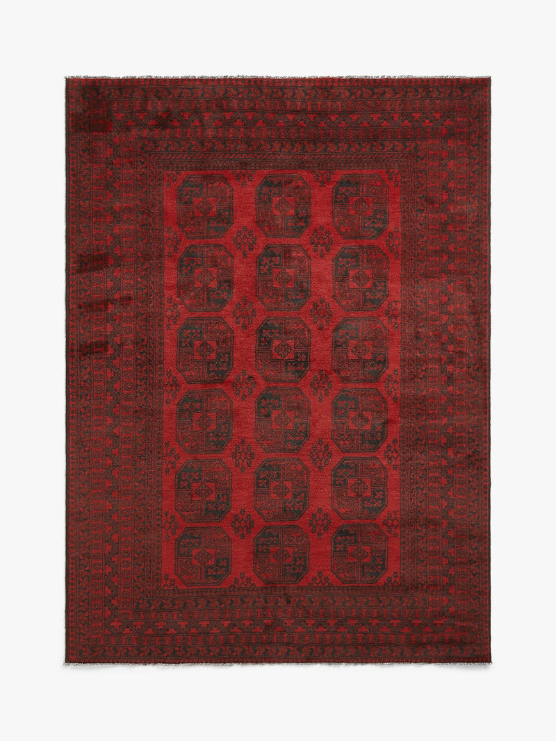 Gooch Luxury Hand Knotted Afghan Elephant Rug, Red