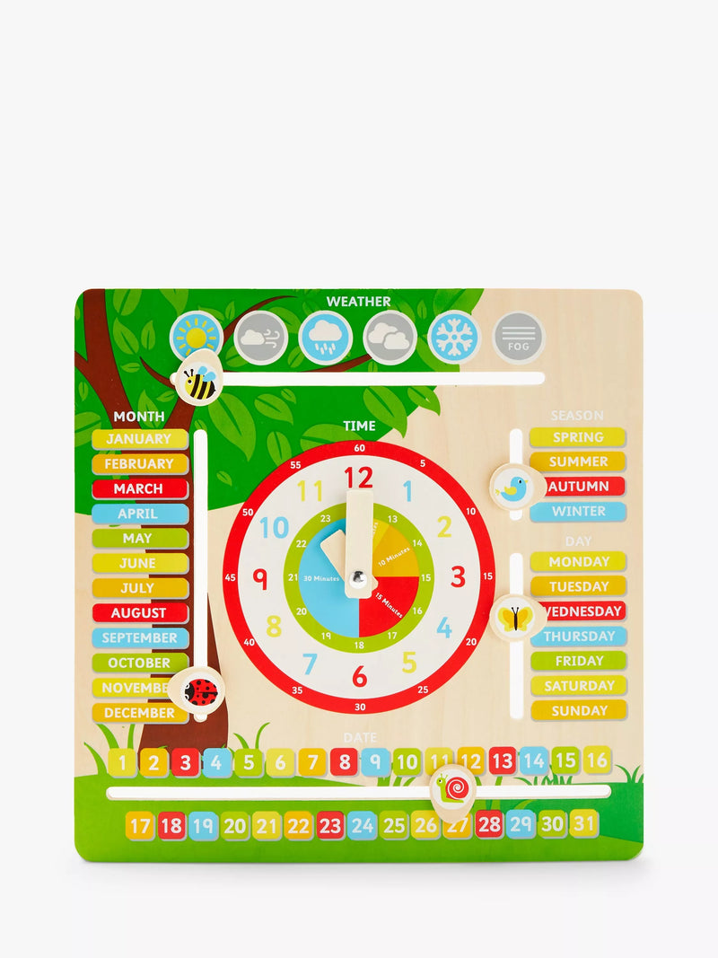 John Lewis wooden routine clock for kids 30cm - British product