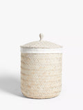 John Lewis circular bamboo laundry basket with lid - British product