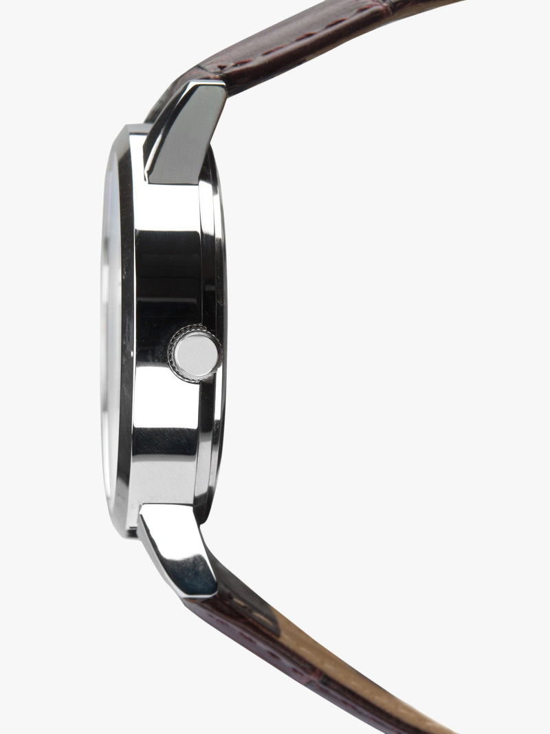 Sekonda men's day date leather strap watch (British brand)