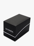 Sekonda men's day date leather strap watch (British brand)