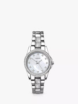 John Lewis Sekonda 2841 Women's Crystal Bracelet Strap Watch Silver/Mother of Pearl 27mm- Buy online at McGrocer