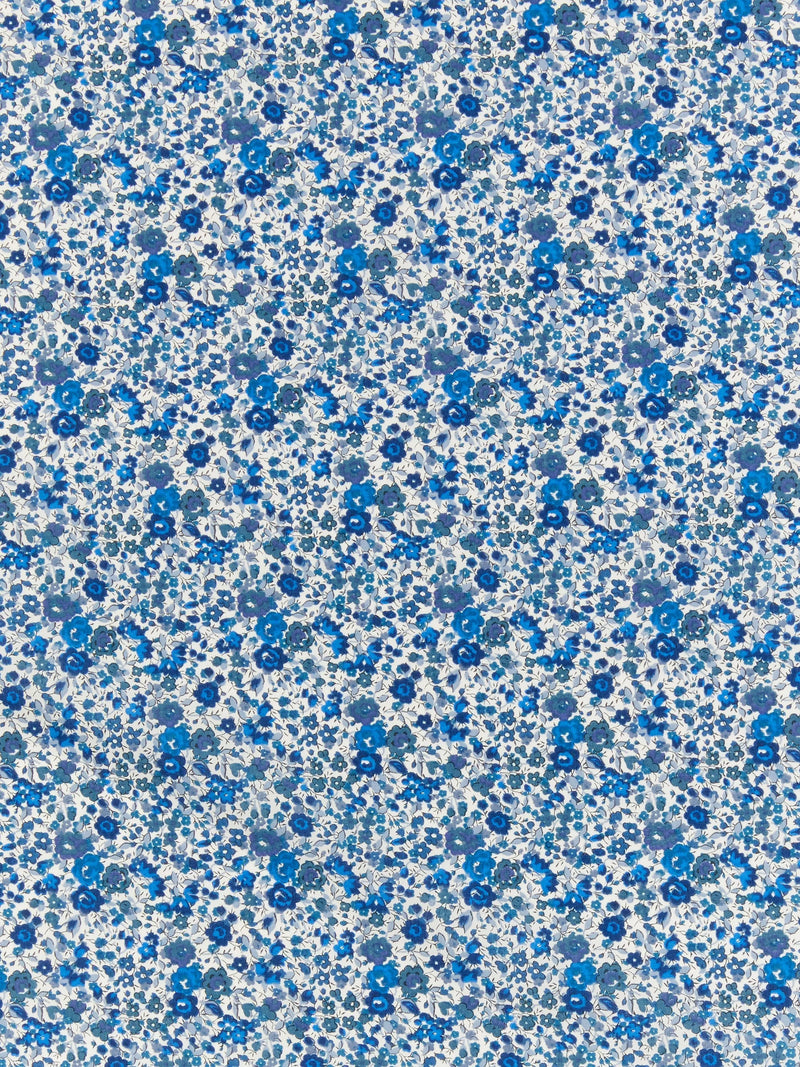 Liberty Fabrics Tana Lawn floral print blue fabric, UK version
