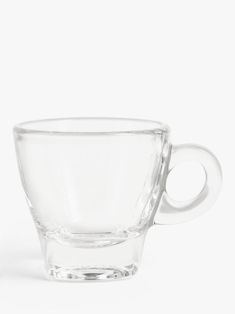 John Lewis clear glass espresso cup and saucer set, 70ml, 2-piece, UK version