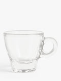 John Lewis clear glass espresso cup and saucer set, 70ml, 2-piece, UK version