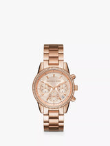 John Lewis Michael Kors Women's Bryant Crystal Chronograph Date Bracelet Watch 37mm- Buy online at McGrocer