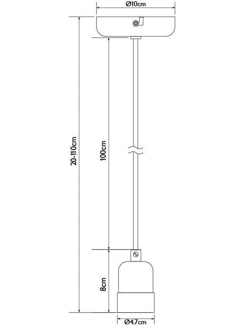 John Lewis ceiling pendant cord white adjustable (British brand)