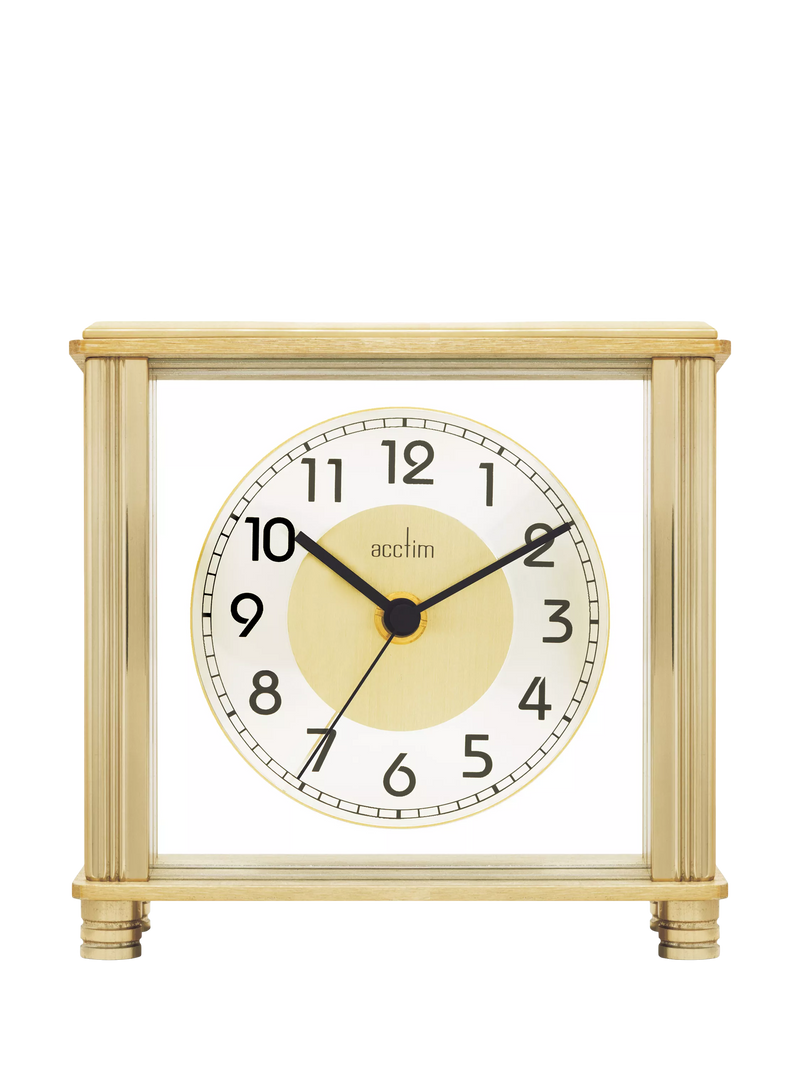 Acctim Hampden mantel clock brass dial, imported from the UK