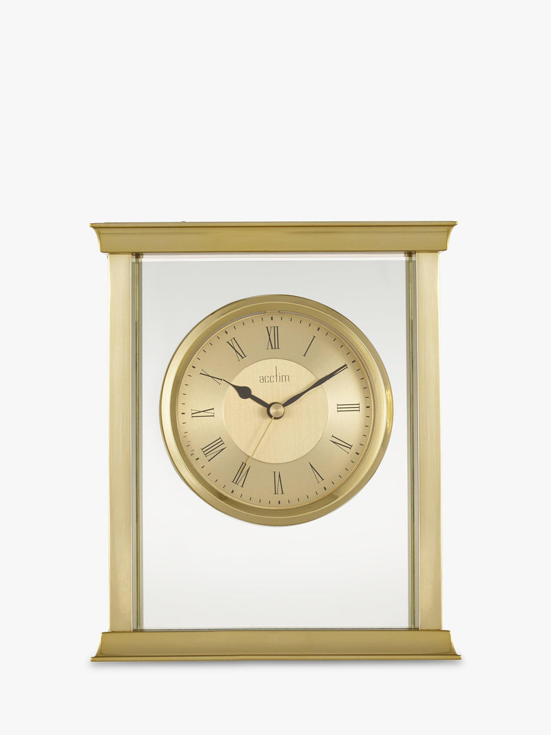 Acctim Halton mantel clock 18cm gold Roman numeral, UK version