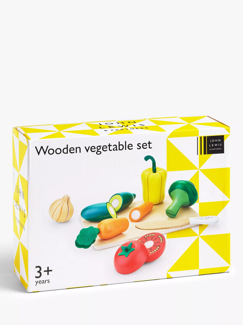 John Lewis wooden vegetable set, UK version